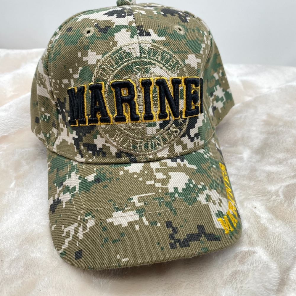 Santo Mens United States Marines Hat Digital Camo Embroidered Baseball Cap OSFA